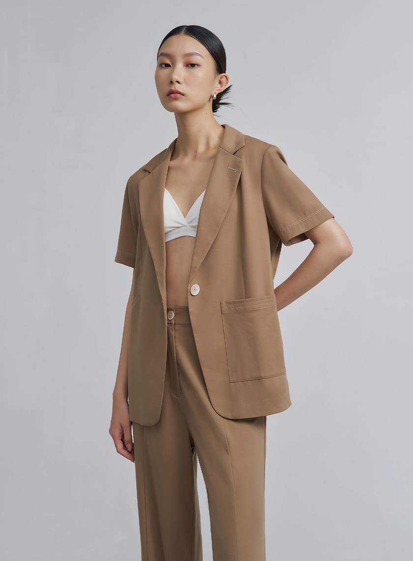 天絲涼感短袖針織外套