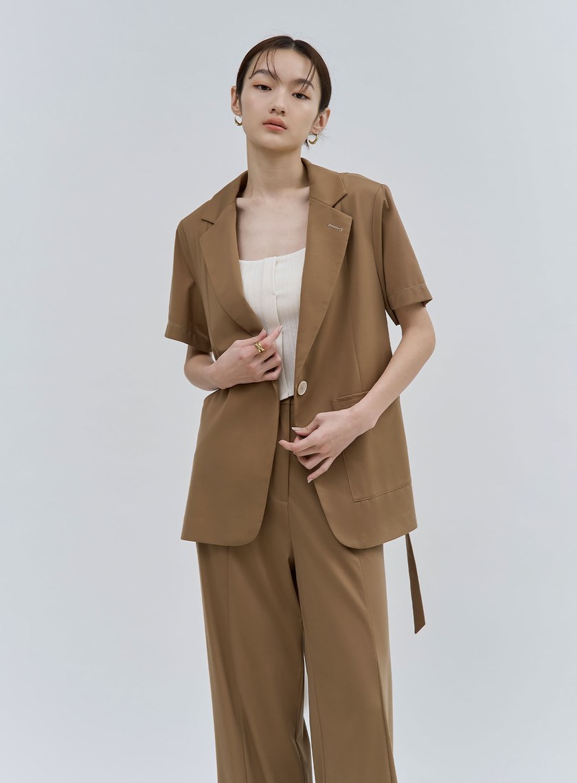 天絲涼感短袖針織外套