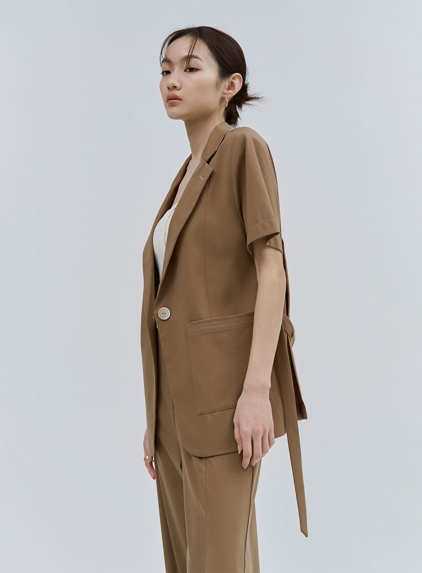 天絲涼感短袖針織外套