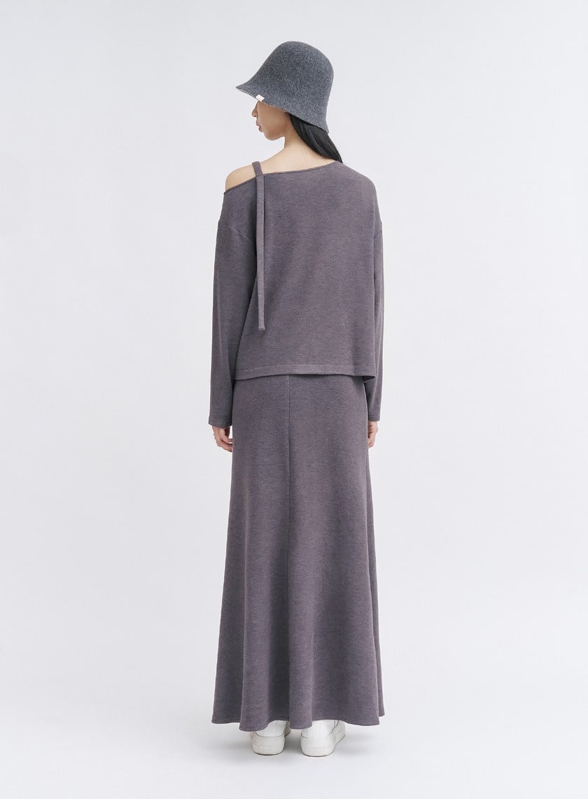 慵懶不對稱線條魚尾裙