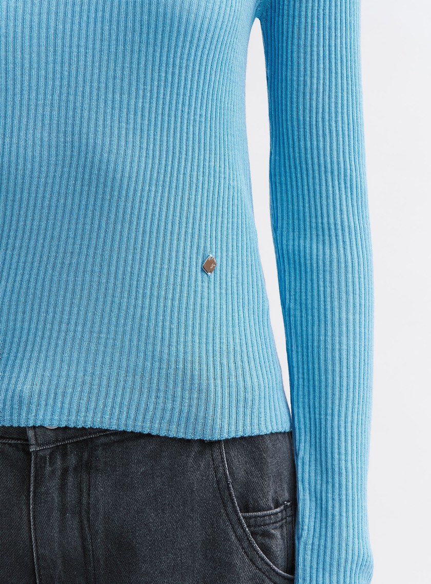 可機洗羊毛半高領針織衫