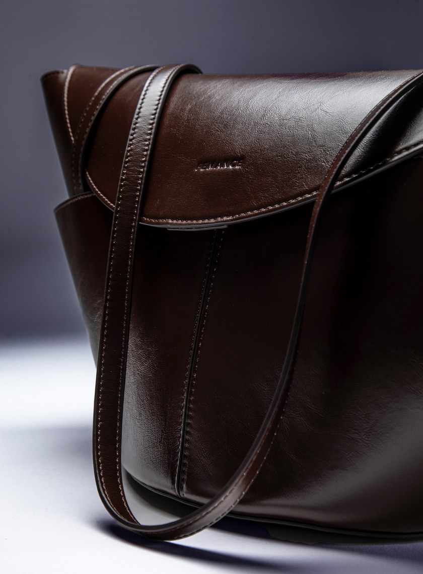 FEMANCE_Lympia牛皮紋理帆船包