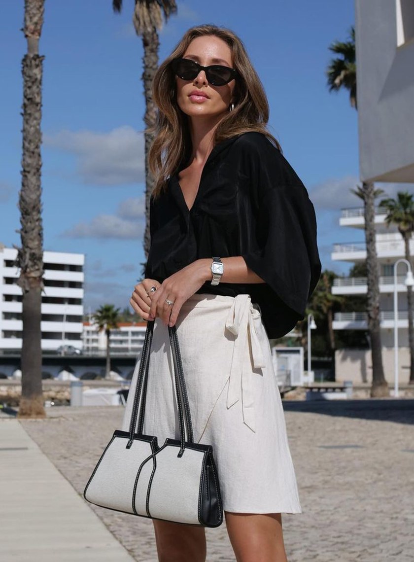 FEMANCE_Lancet S 再造皮革拼帆布風琴包