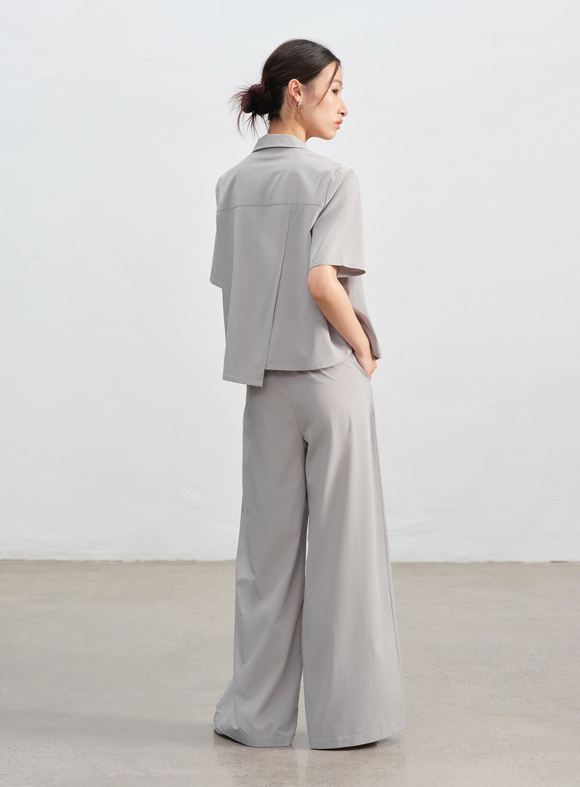 工裝涼感天絲襯衫