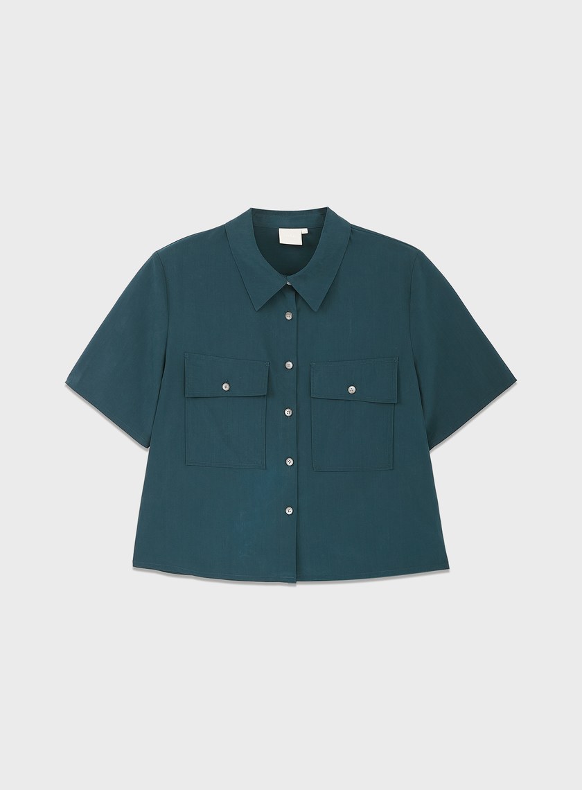 工裝涼感天絲襯衫