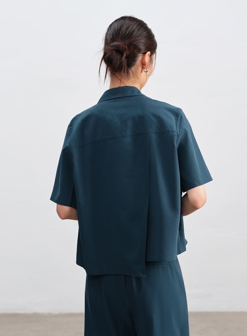 工裝涼感天絲襯衫