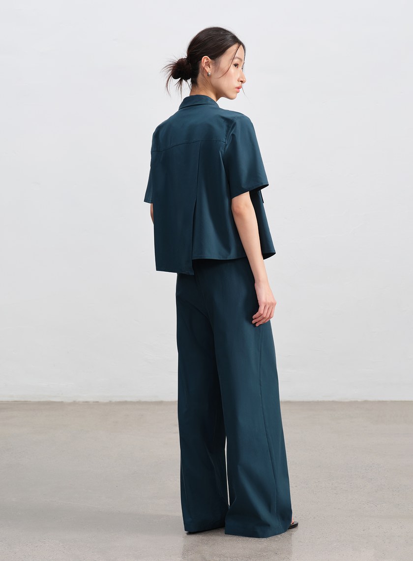 工裝涼感天絲襯衫