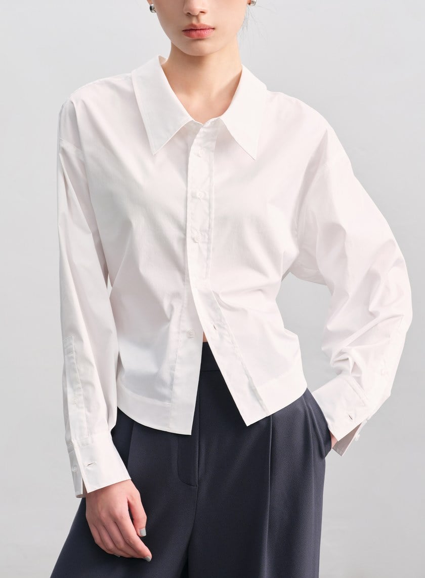 可調式收腰襯衫