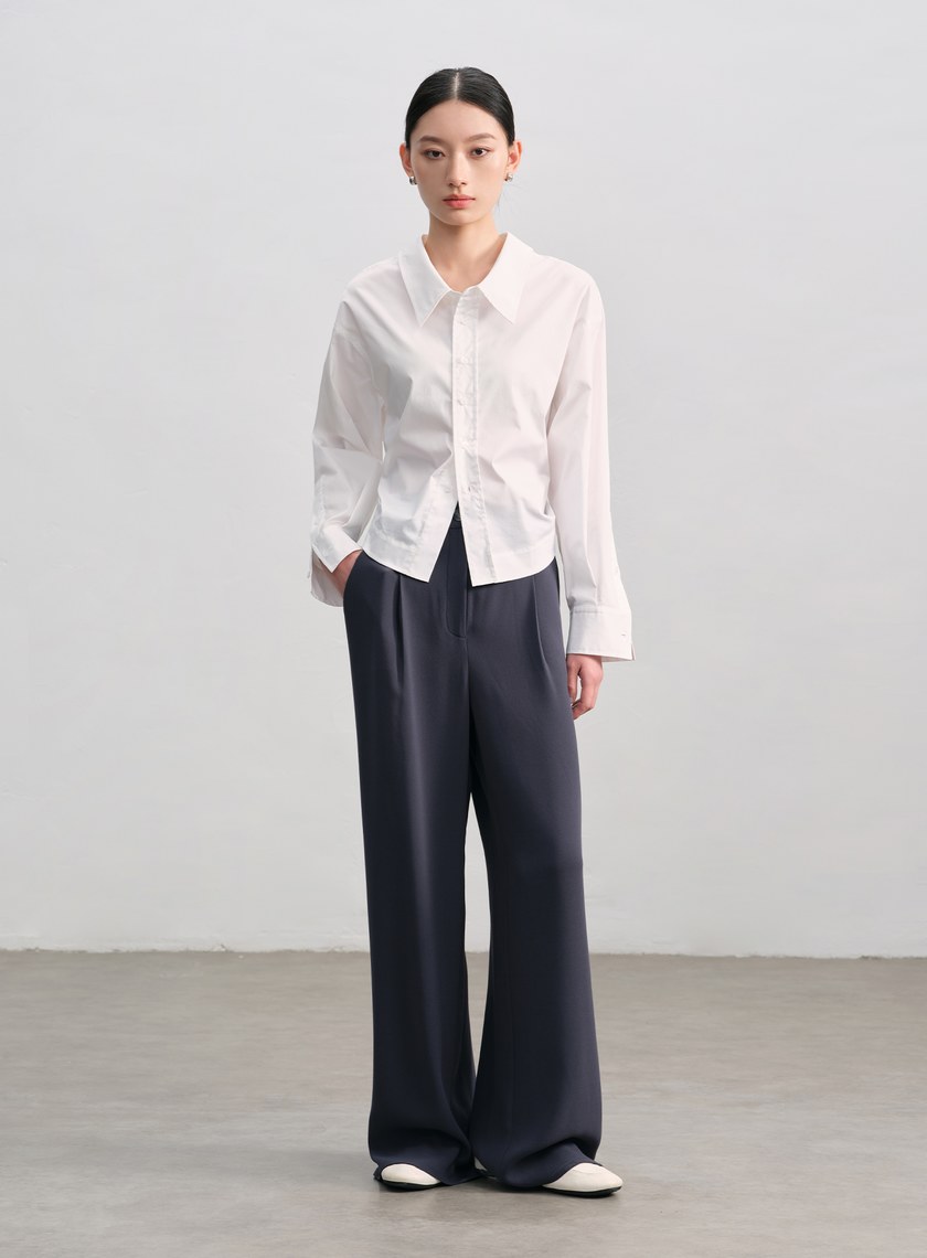 可調式收腰襯衫