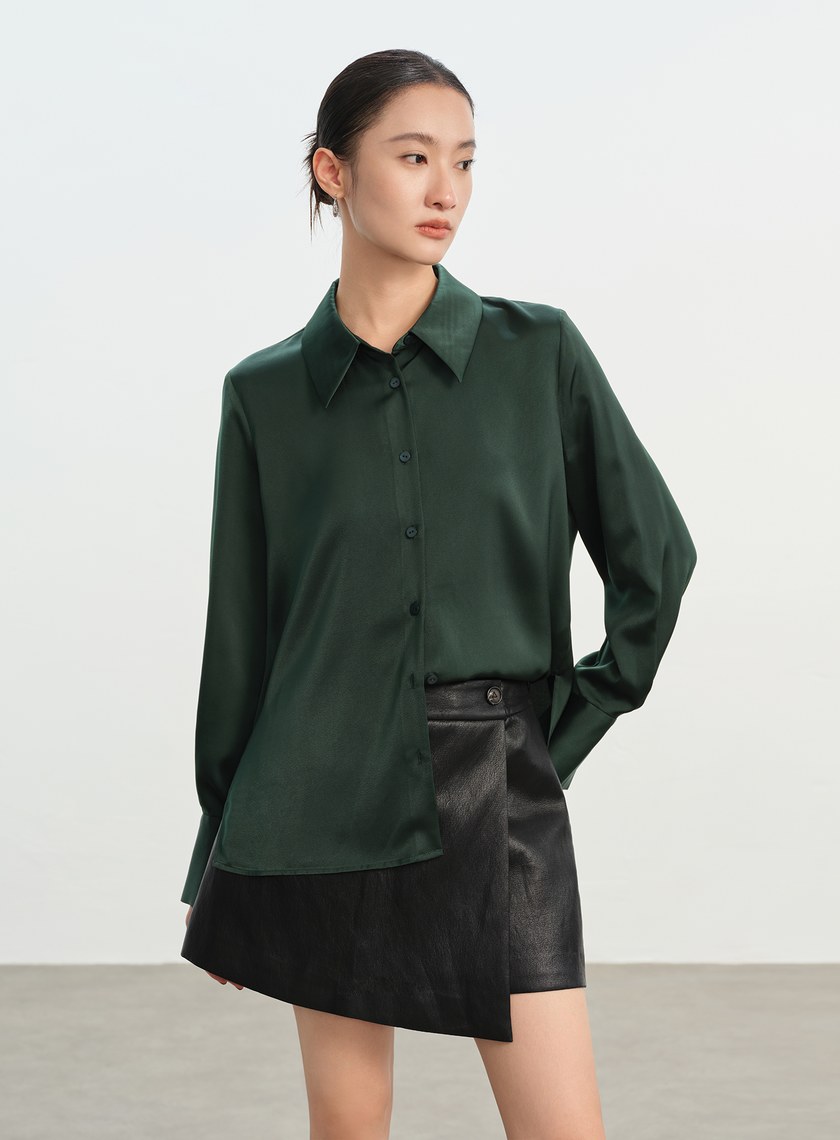 經典緞面襯衫