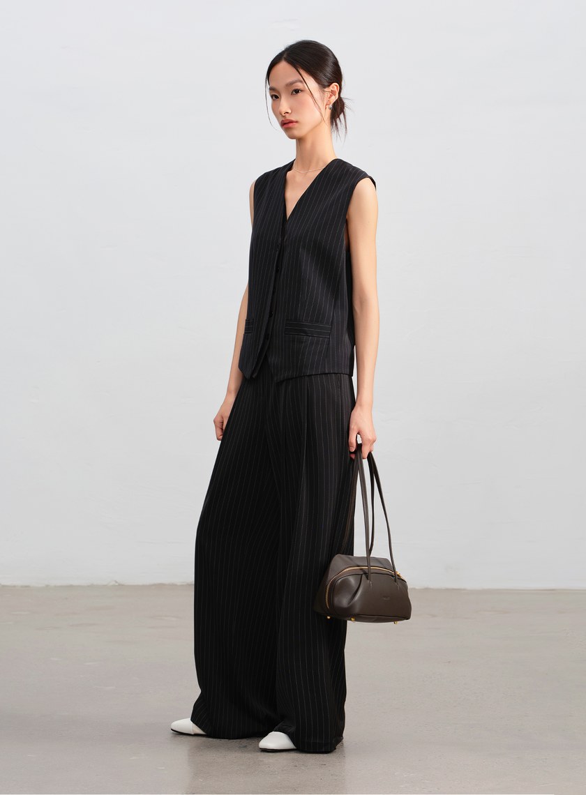 條紋Ｖ領馬甲背心