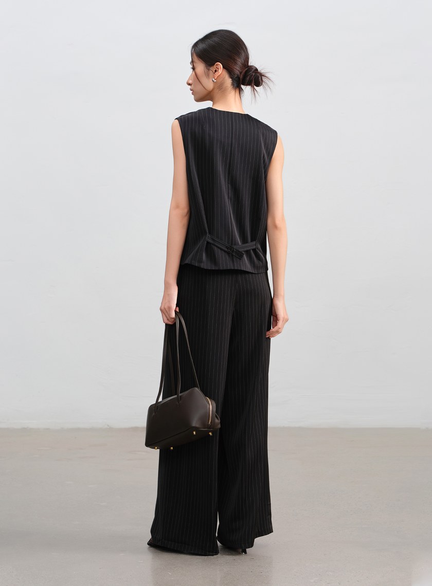 條紋Ｖ領馬甲背心