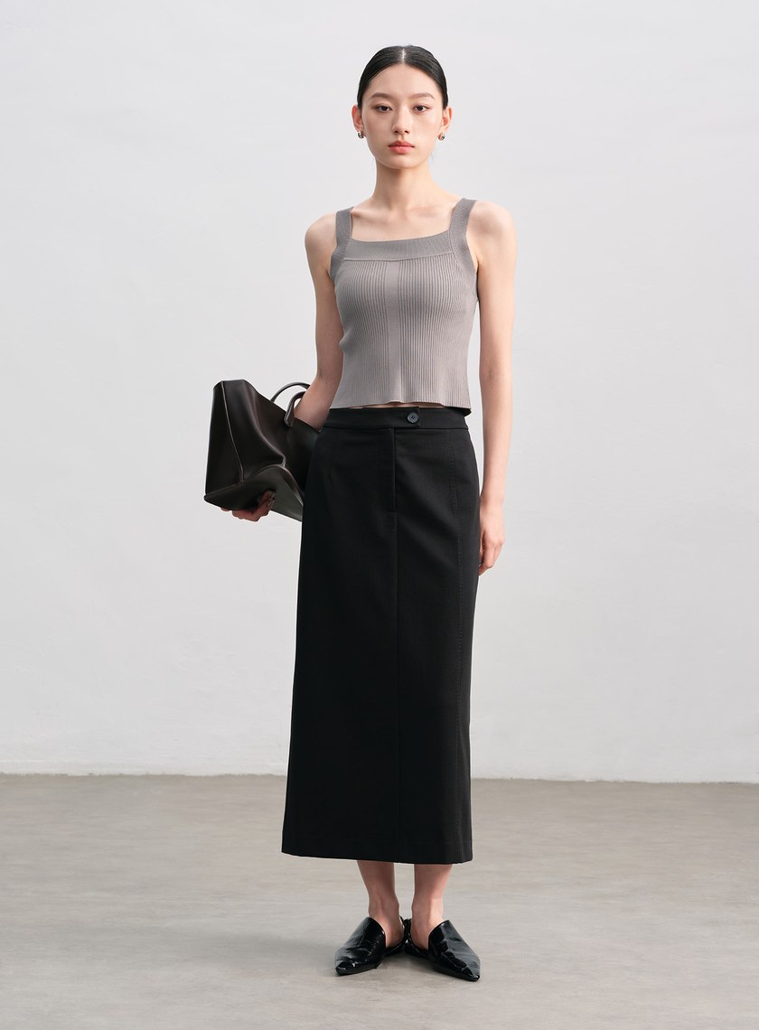 簡約針織直身半裙