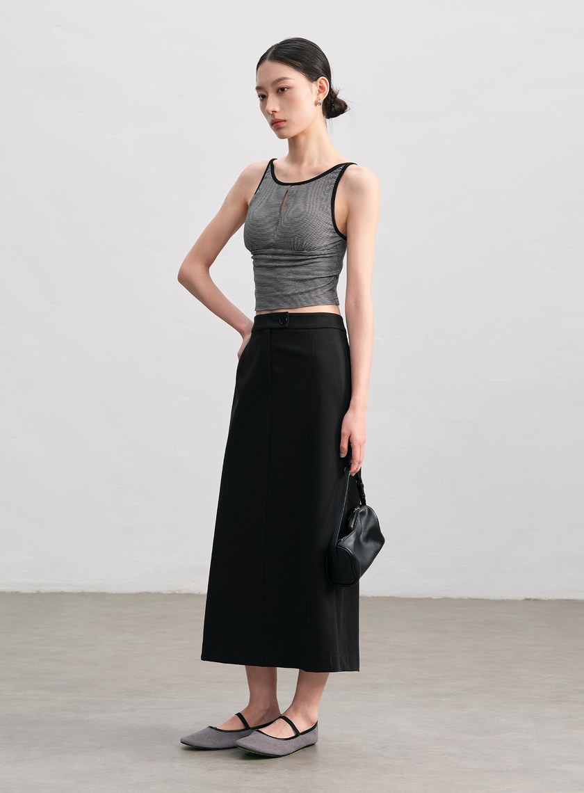 簡約針織直身半裙