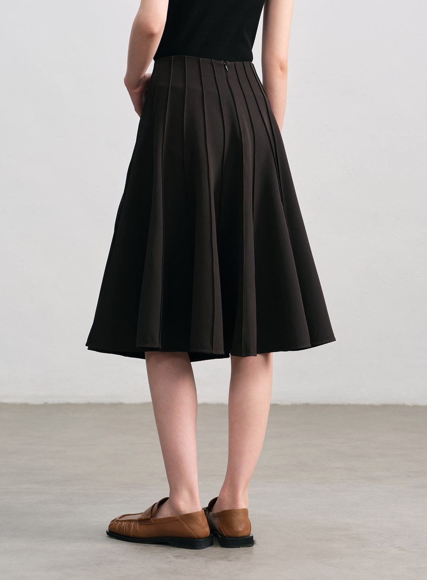 復古拼接傘狀裙