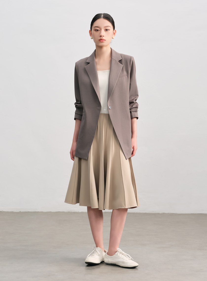 復古拼接傘狀裙