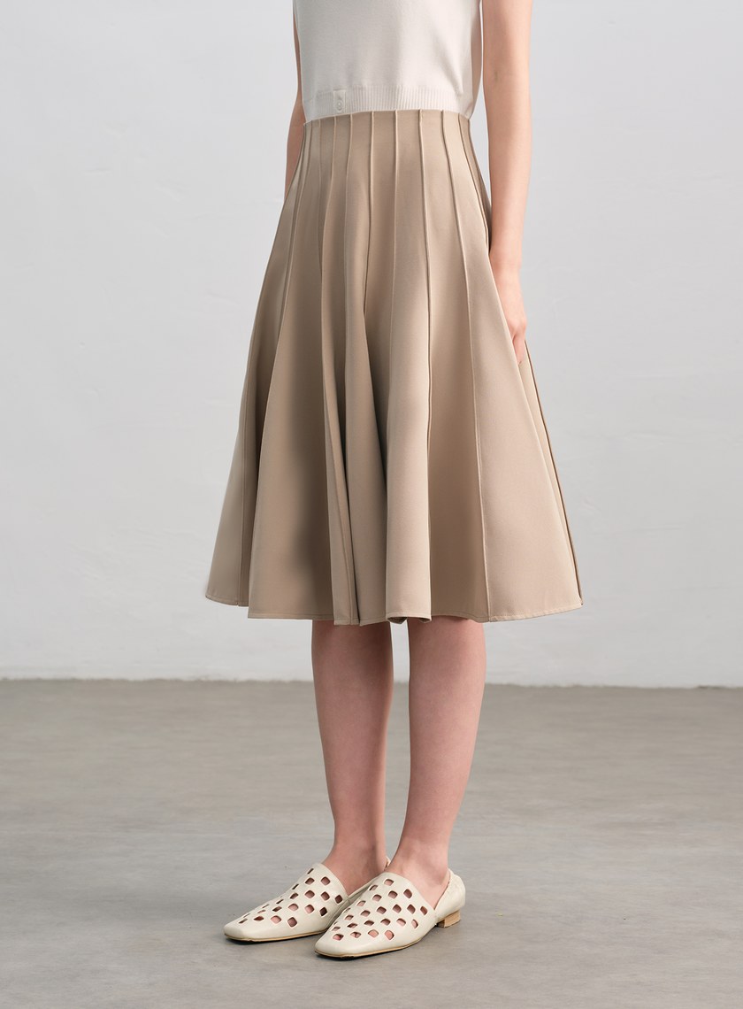 復古拼接傘狀裙