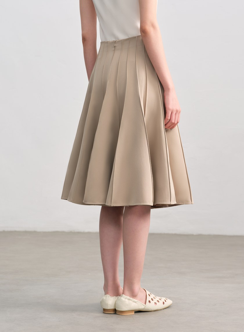 復古拼接傘狀裙