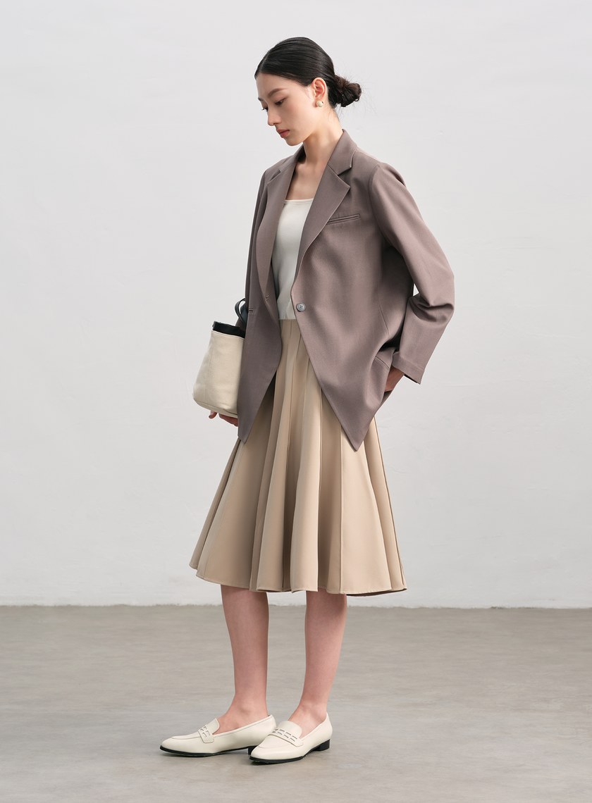 復古拼接傘狀裙