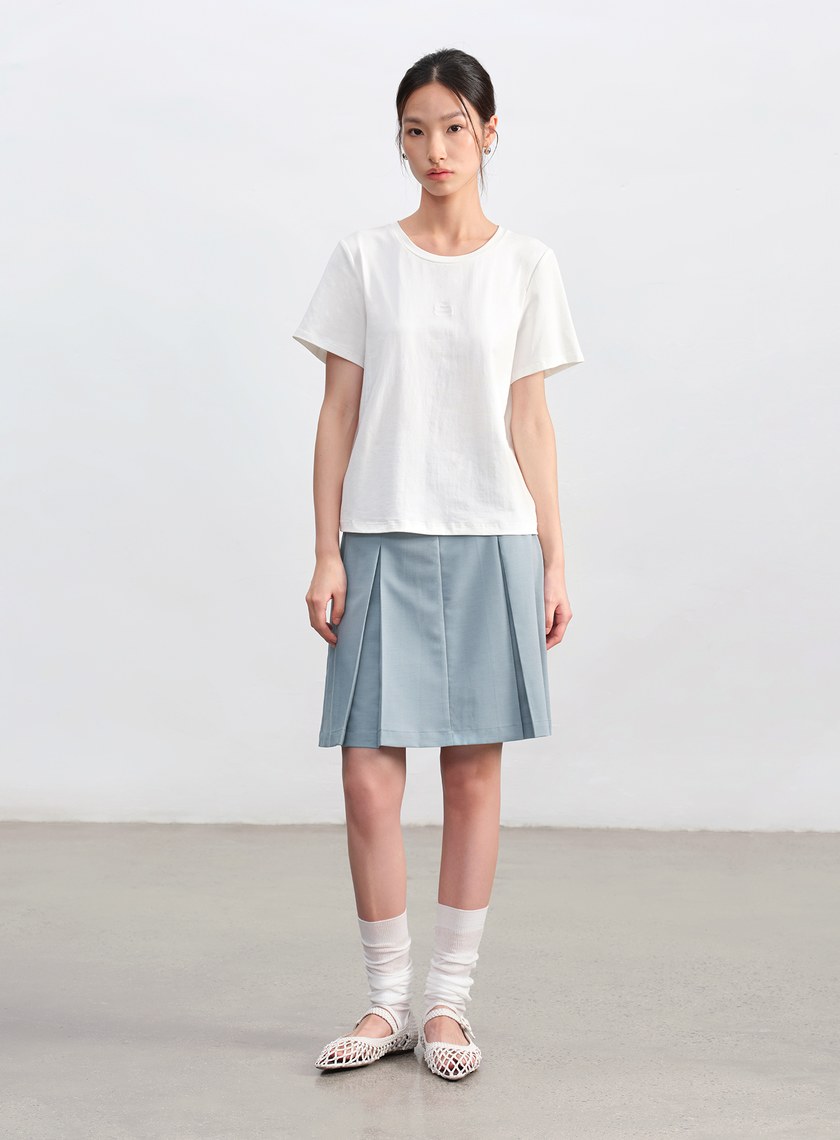 羊毛修身Ａ字裙