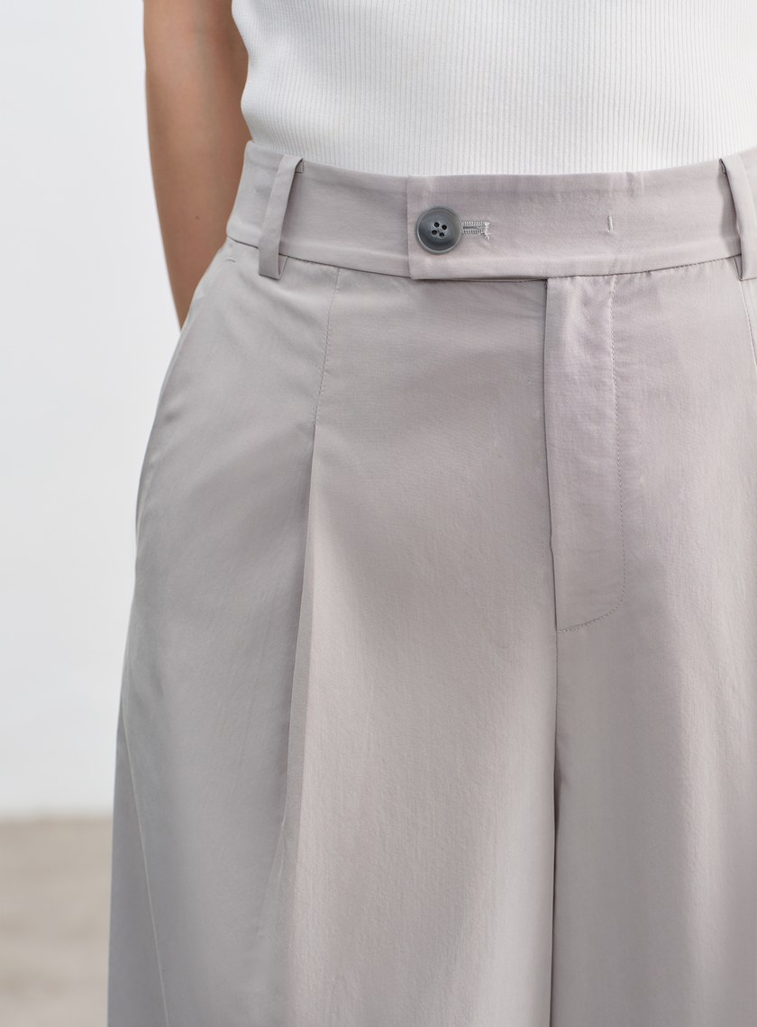 工裝涼感天絲寬褲