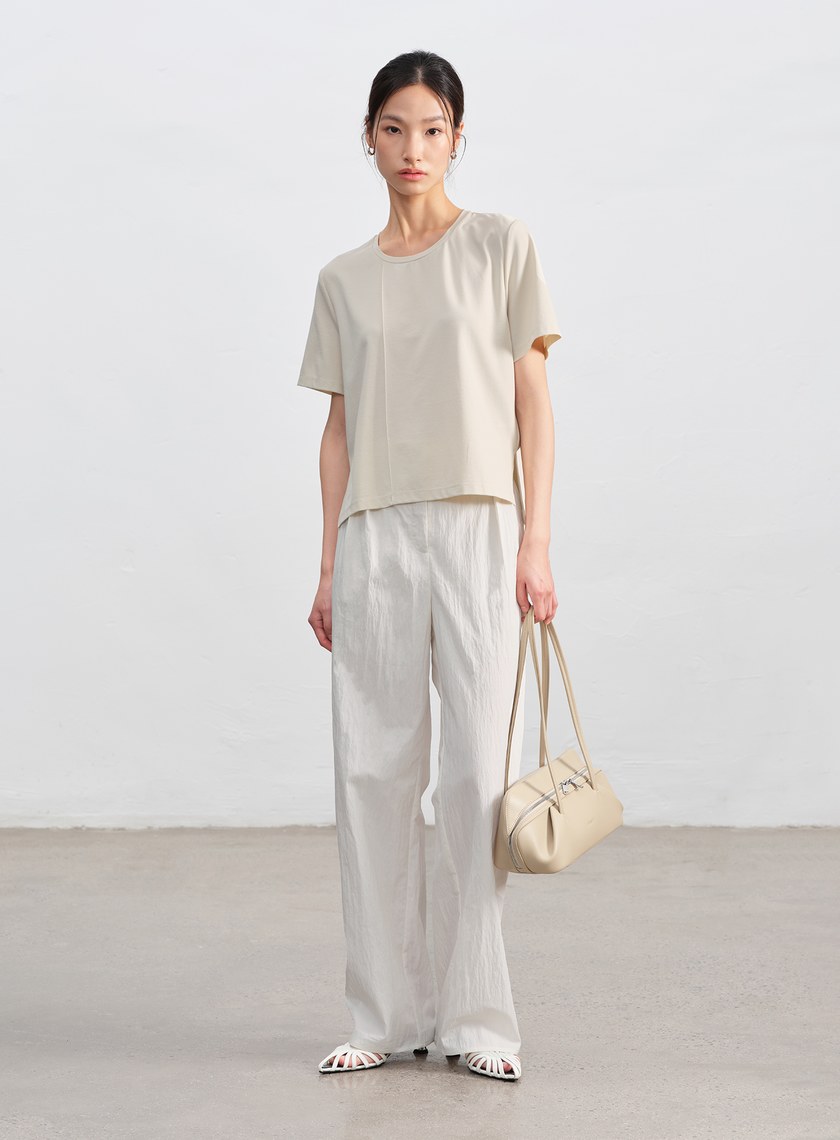 肌理感棉質西裝褲