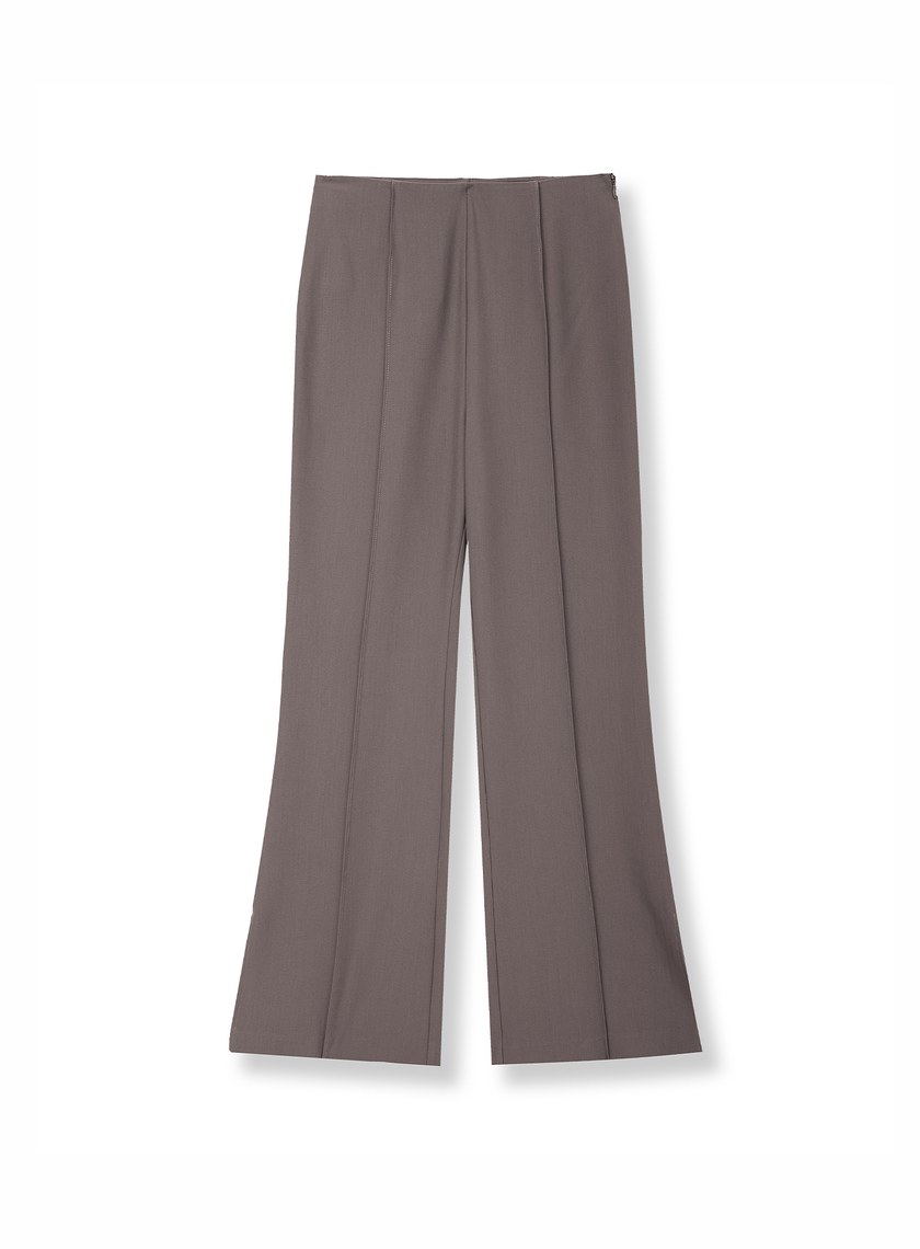 復古側開衩喇叭褲