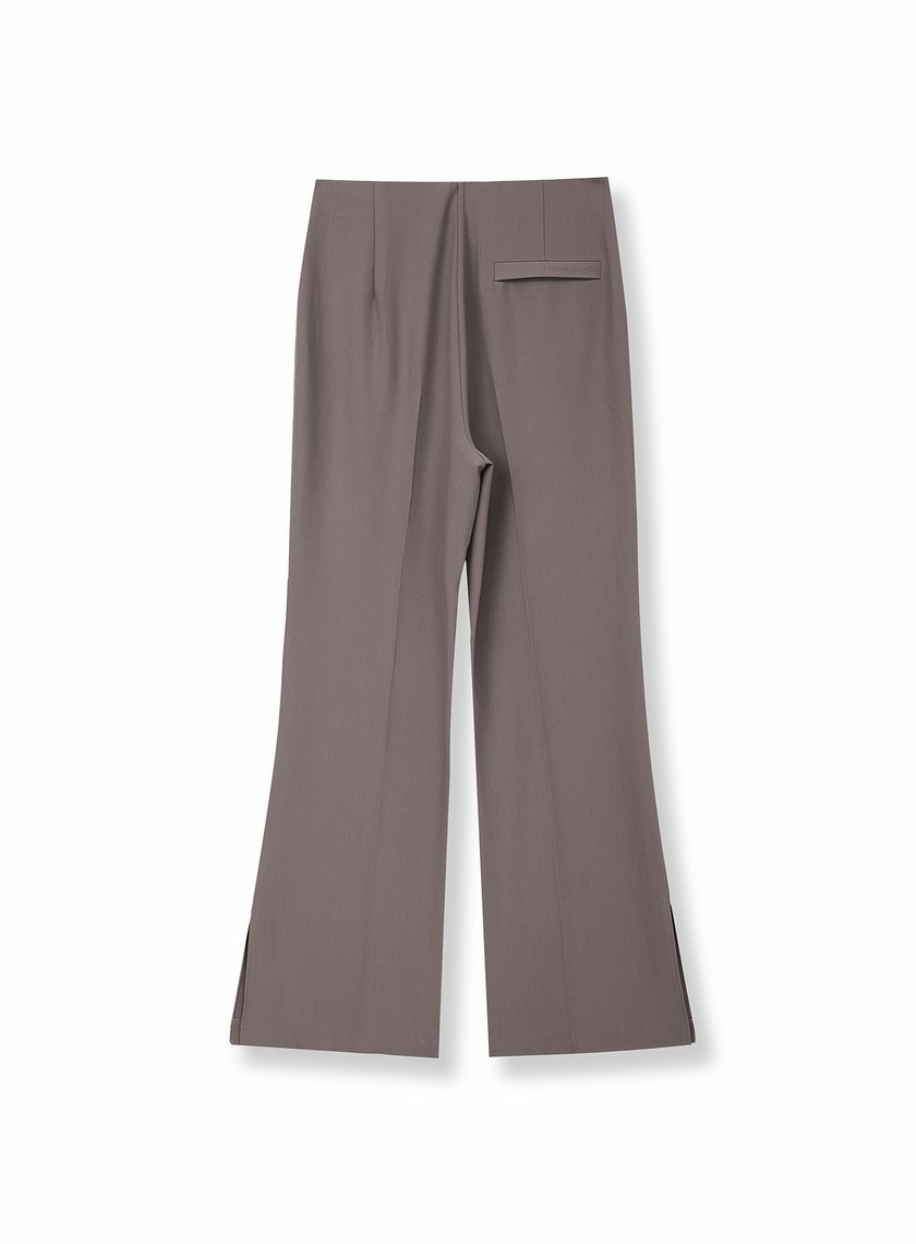 復古側開衩喇叭褲