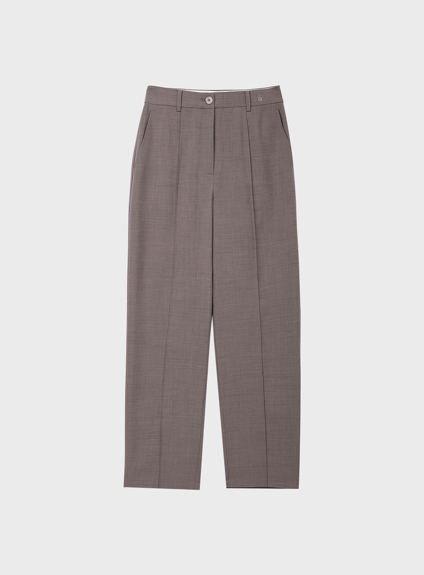 經典麂皮拼接九分褲