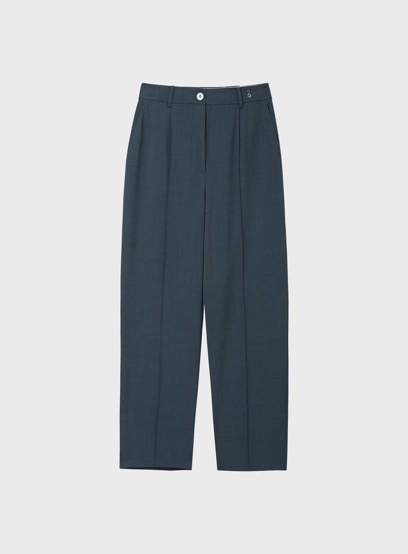 經典麂皮拼接九分褲