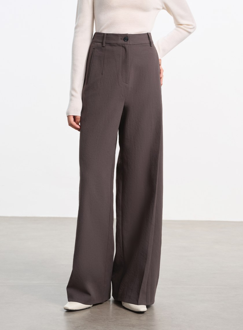 輕盈中空紗直筒褲