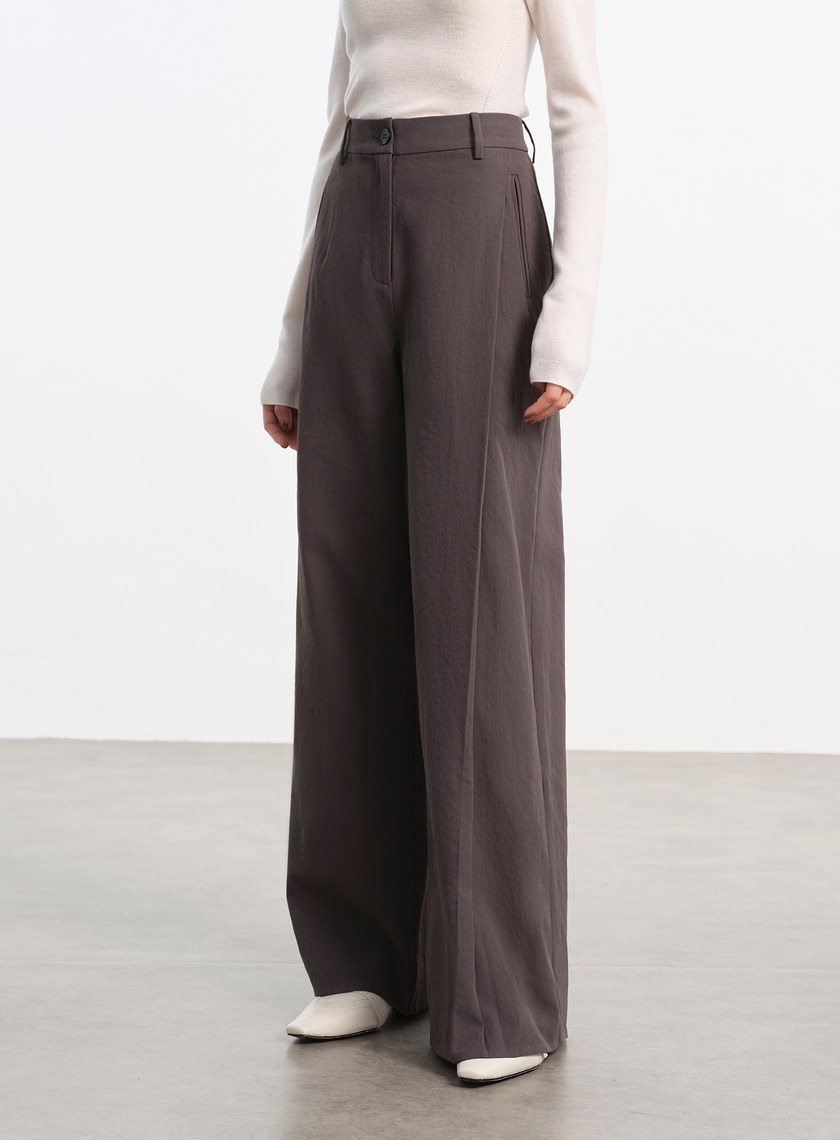 輕盈中空紗直筒褲