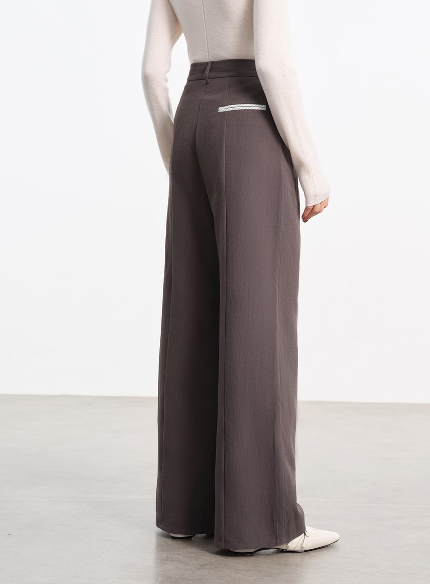 輕盈中空紗直筒褲