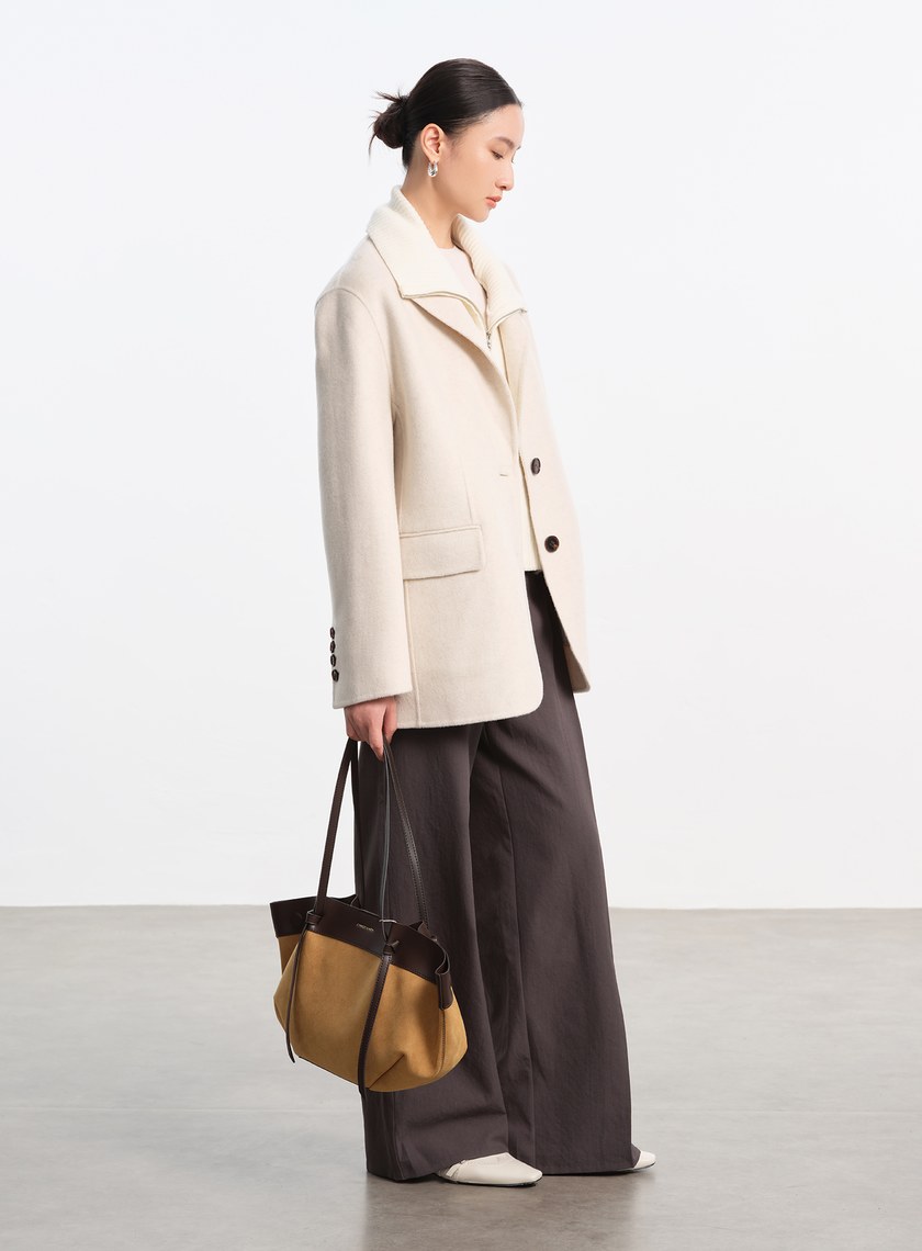 輕盈中空紗直筒褲