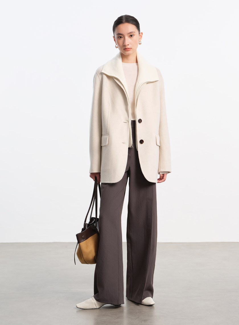 輕盈中空紗直筒褲