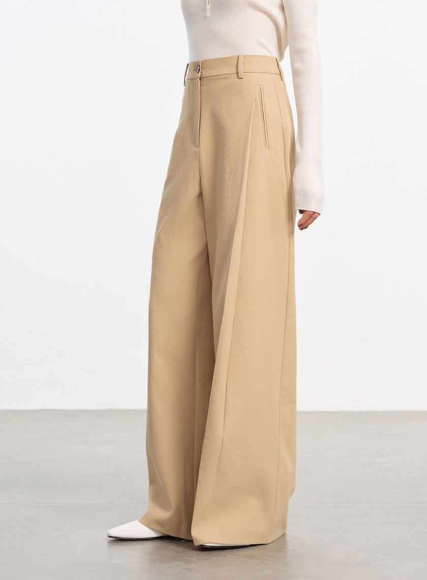 輕盈中空紗直筒褲