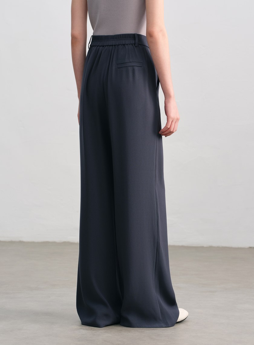 垂感醋酸修身西裝褲