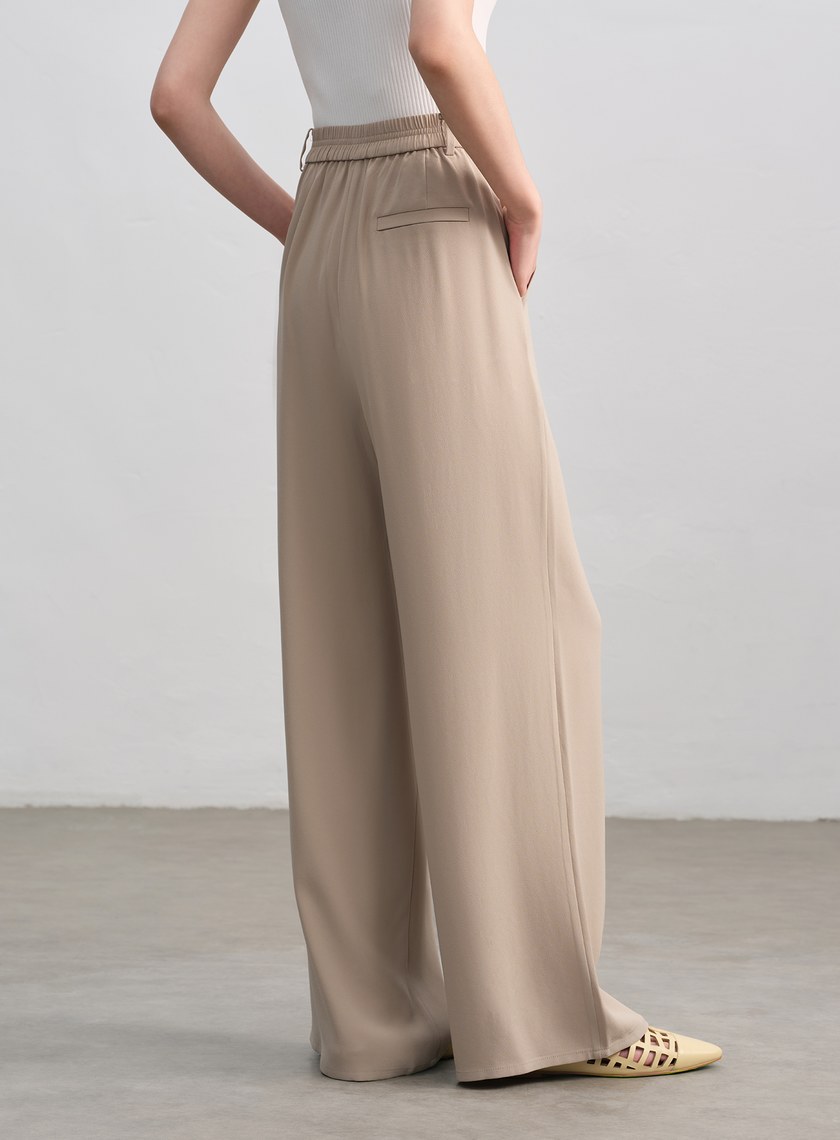 垂感醋酸修身西裝褲