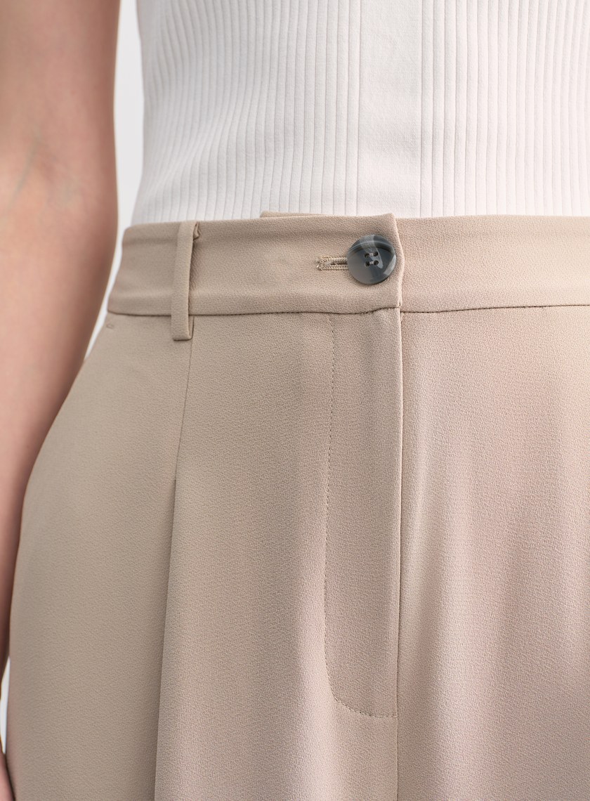 垂感醋酸修身西裝褲