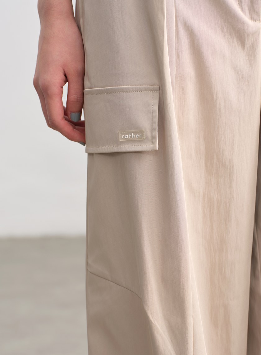 休閒感雙色工裝褲