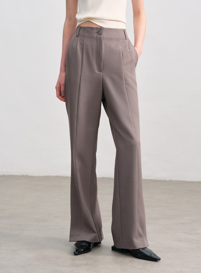 率性無腰頭直筒褲