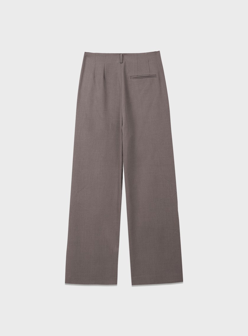 率性無腰頭直筒褲