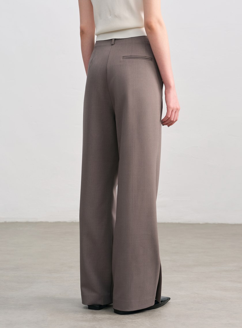 率性無腰頭直筒褲