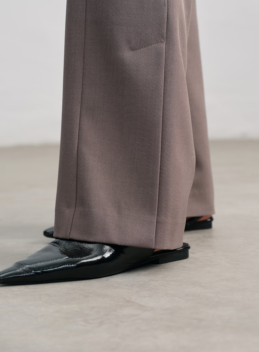 率性無腰頭直筒褲