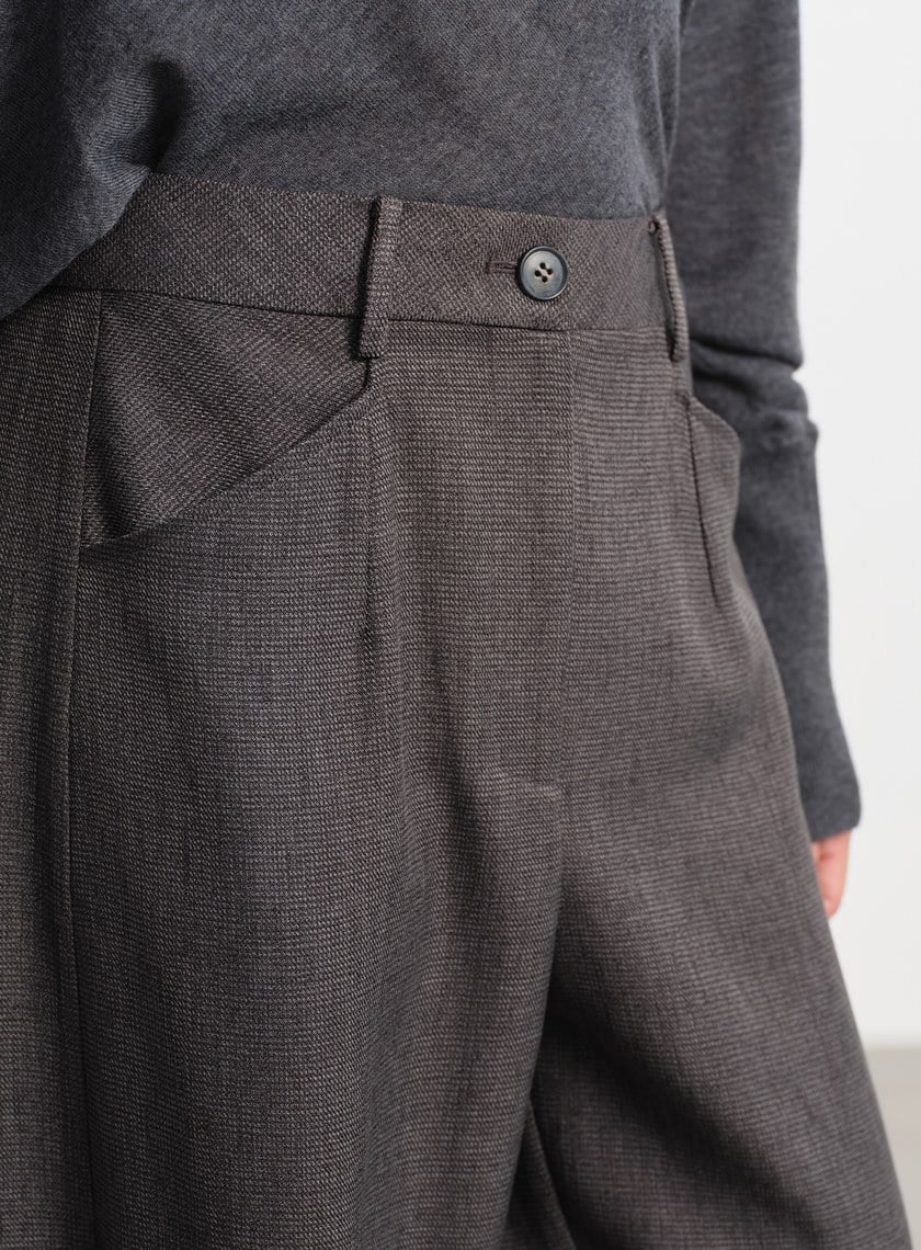 花紗提織工裝彎刀褲