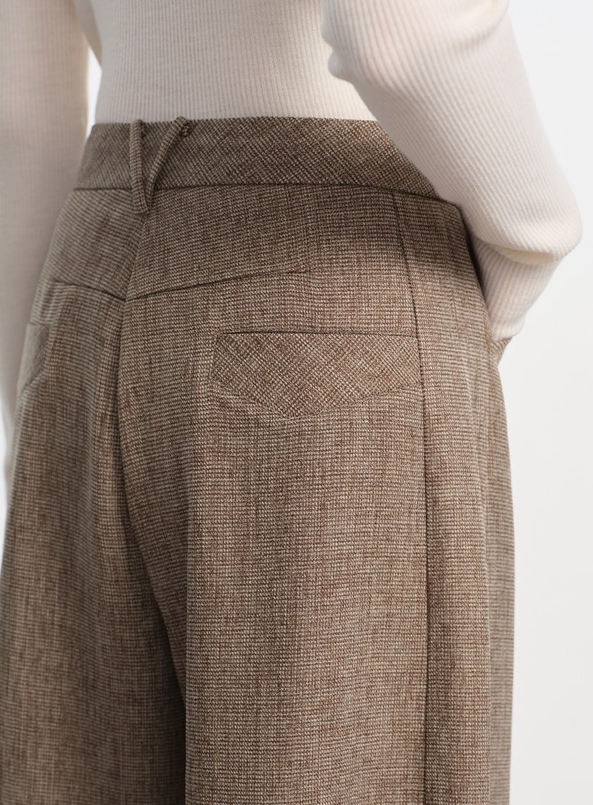 花紗提織工裝彎刀褲