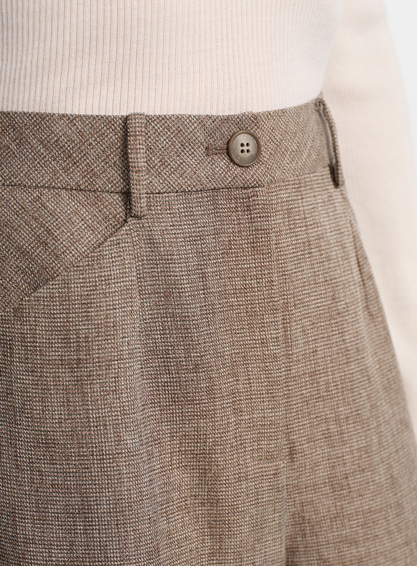 花紗提織工裝彎刀褲