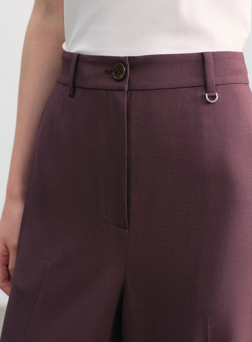 不對稱工裝闊腿褲