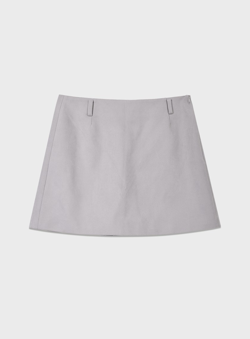 仿麂皮一片式褲裙