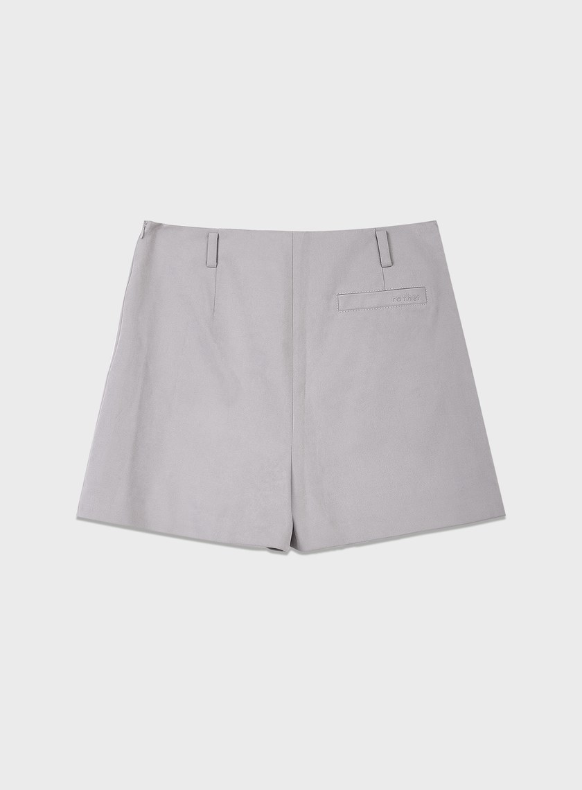 仿麂皮一片式褲裙